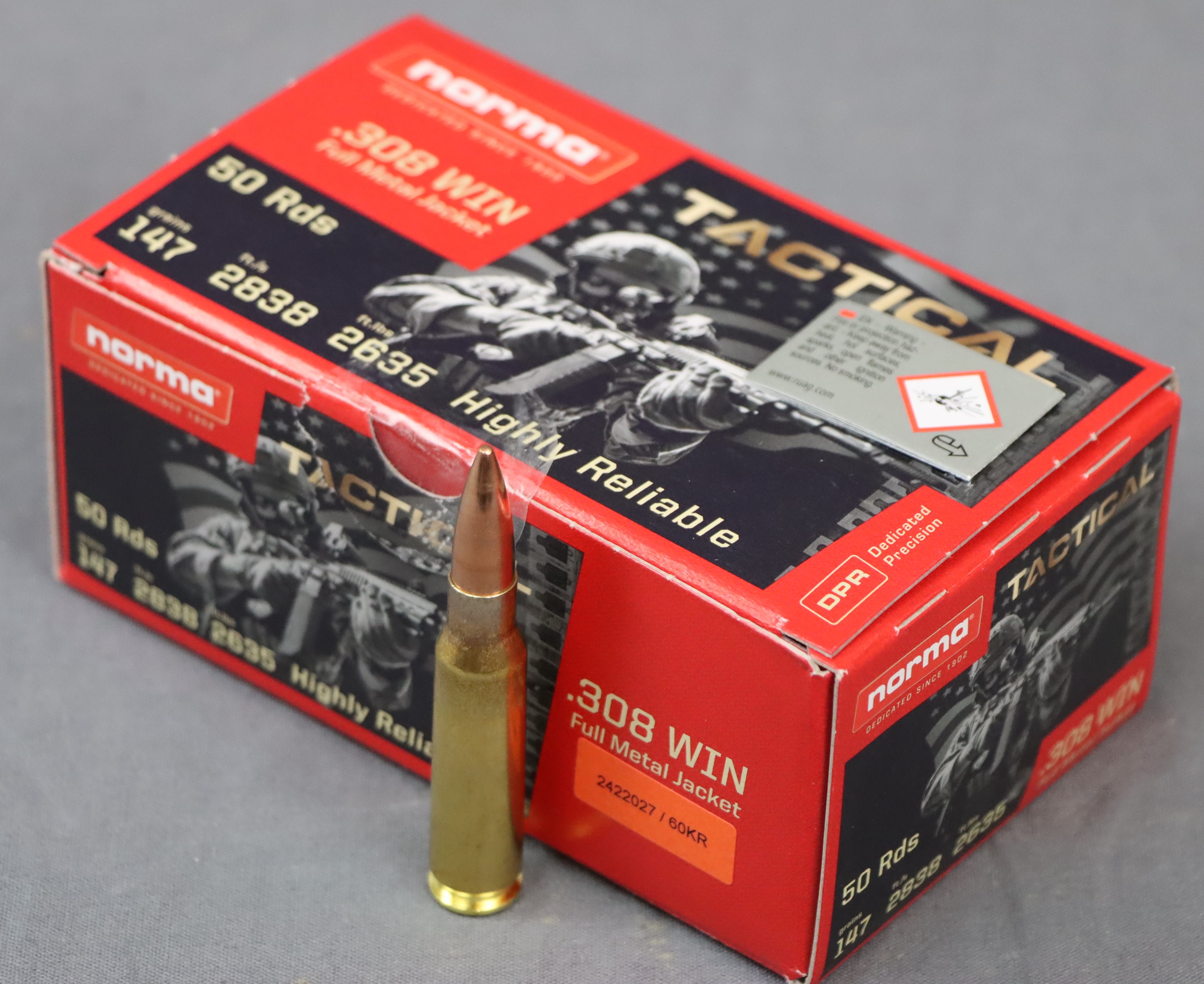 Norma .308 Win. Tactical 147grs. 9,5 gr.